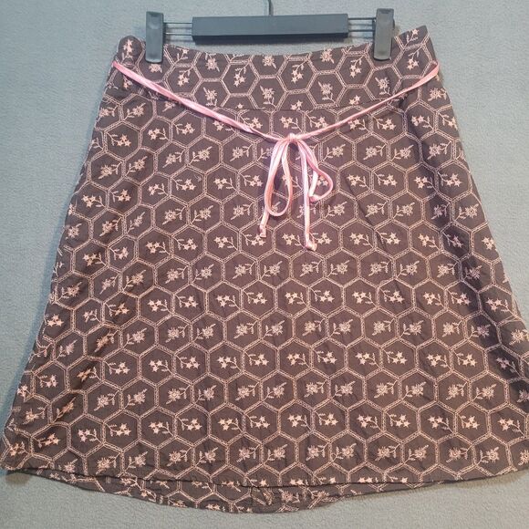 my Michelle A-line knee-length Brown/Pink Skirt Women's Size‎ 7/8 - Picture 1 of 4